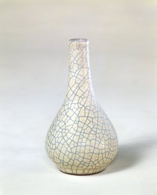 图片[1]-Geyao grey blue glaze gall bottle-China Archive